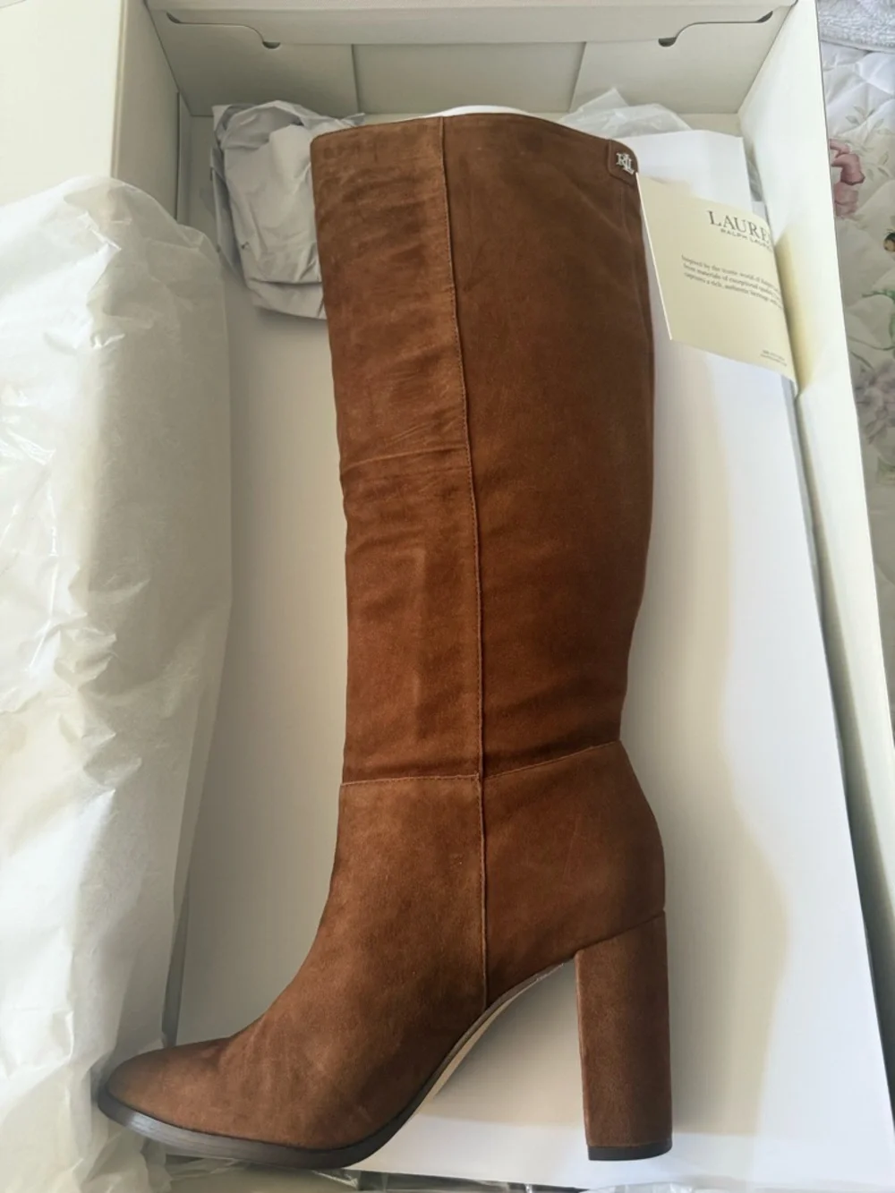 New Lauren Ralph Lauren Women's Artizan II Tall Slouch Boots size 9